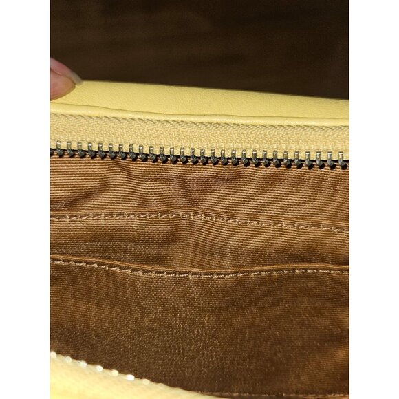 Coach Teri Yellow Shoulder Bag With Signature Quilted Crossbody - Picture 14 of 16